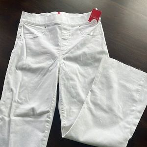 Spanx White Denim Crop Flare-Medium